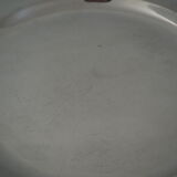 Round silver metal shape dish, punched Christofle