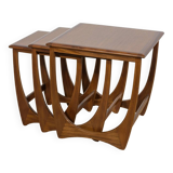 Mid-Century Teak Nesting Tables by V. Wilkins for G-Plan, United Knigdom, 1970s, Set of 3