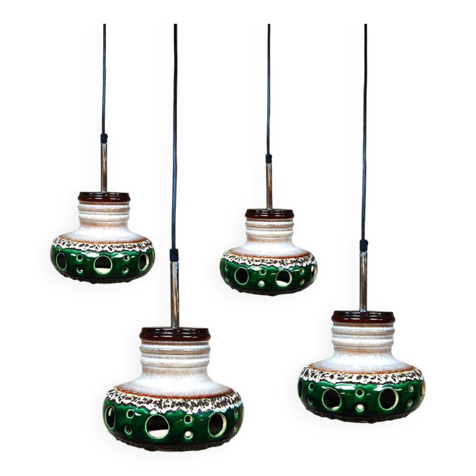 Suspension vintage en lave grasse de conception hollandaise Herda 1970