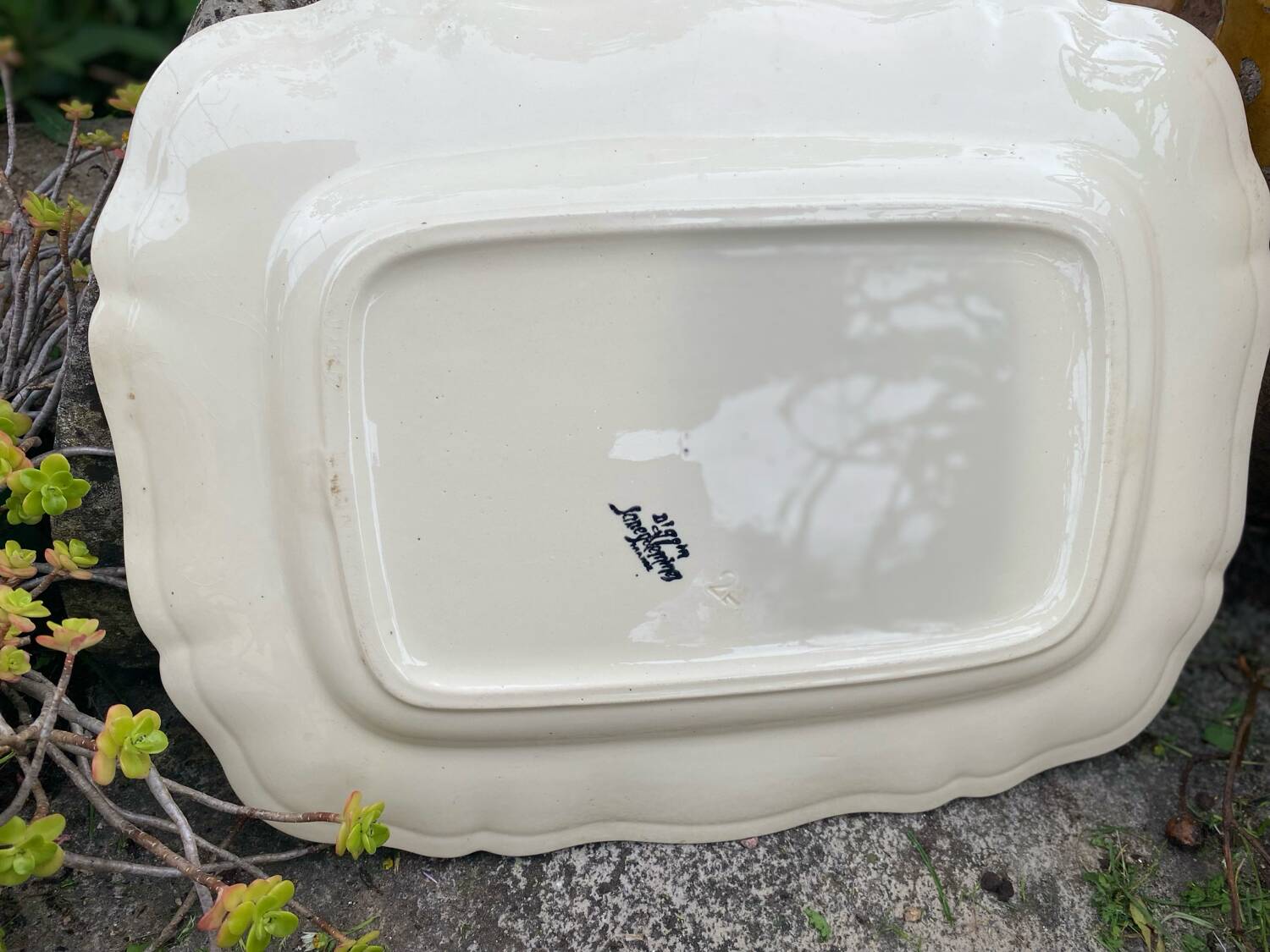 Sarreguemines presentation plates serving dish, Jeanne d'Arc livin