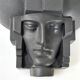 Applique visage en céramique Saint-Clément, 1980
