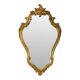 French Baroque-style gold-leaf gilded mirror with crest, 71 cm