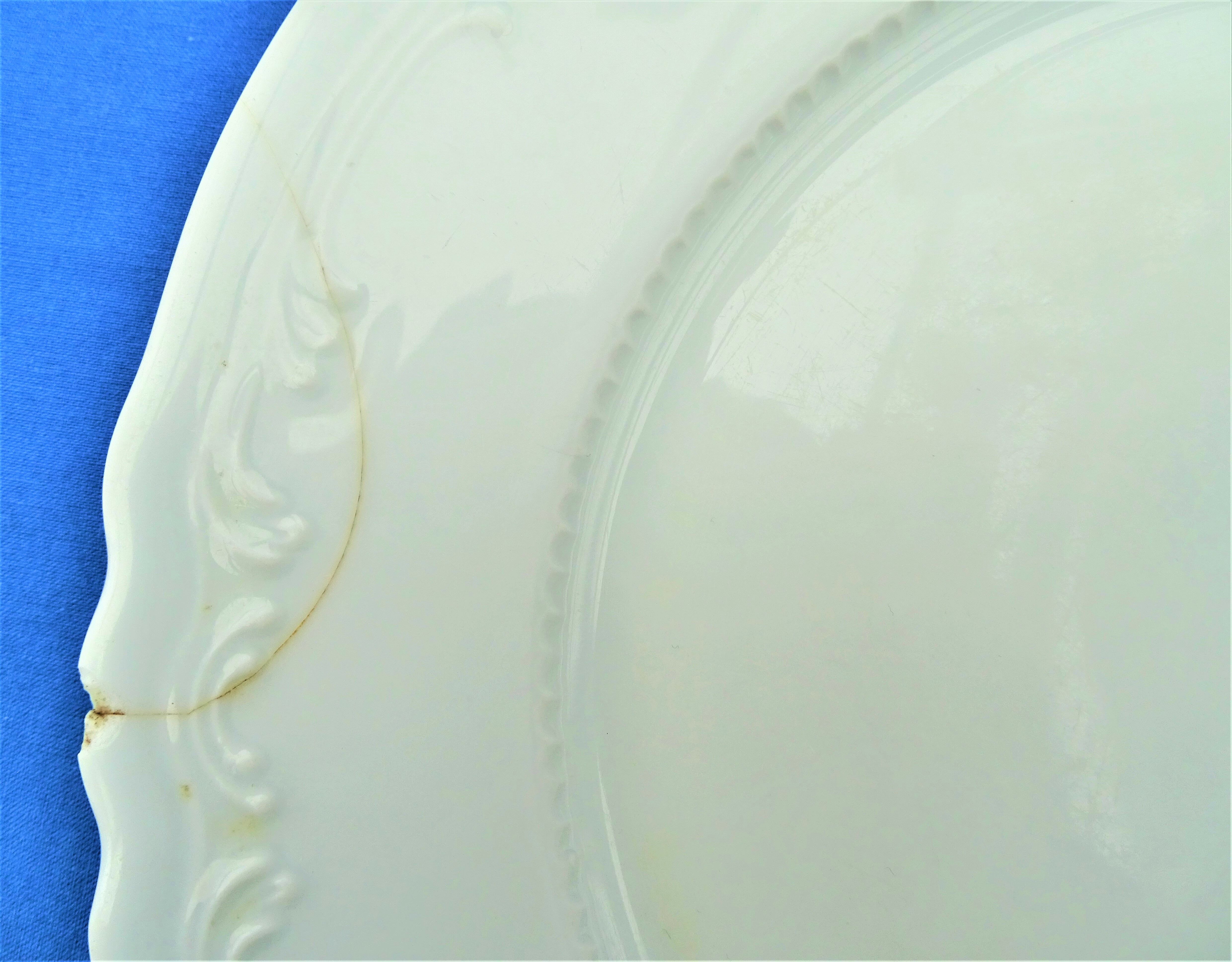 Set de 10 assiettes plates blanches Limoges