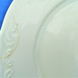 Set of 10 white Limoges flat plates