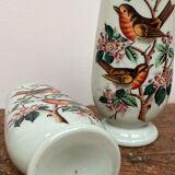 2 japanese opaline vases