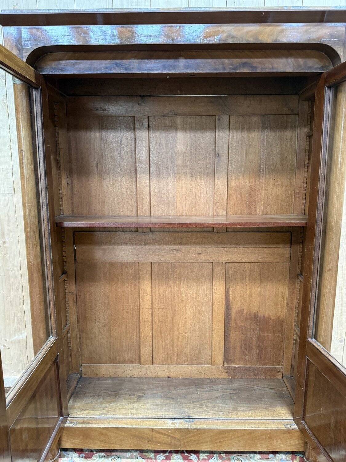 Library - Empire style display cabinet in mahogany
