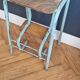 Tabouret escabeau vintage en bois et acier