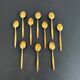 10 silver and vermeil enamel spoons Norway-Sterling 20th century