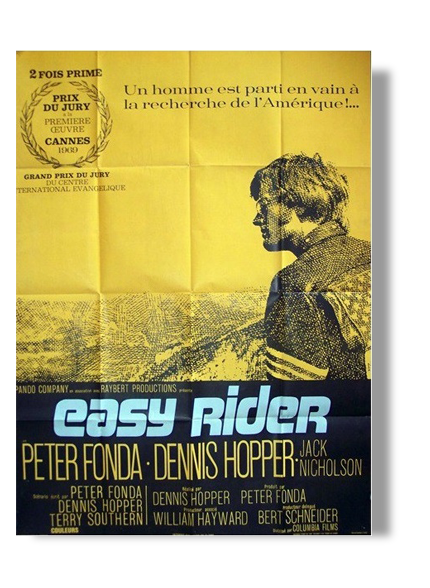 Original poster 1969 easy rider vintage old motorcycle harley davidson peter fonda jack nicholson 120 x 160 cm