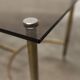 Gold brass coffee table with smoked glass 1970