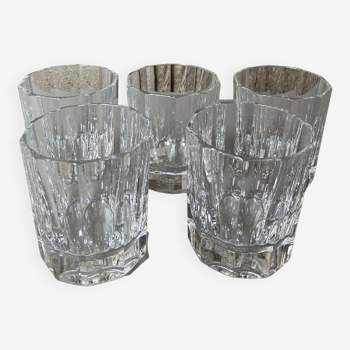 Set of 5 Baccarat crystal goblets, Monaco model