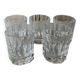 Ensemble de 5 gobelets cristal Baccarat modèle Monaco