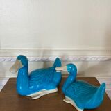 Pair of Chinese porcelain ducks - mid-twentieth