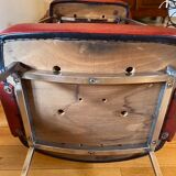 Pair of vintage armchairs in imitation leather from the 60s/70s
