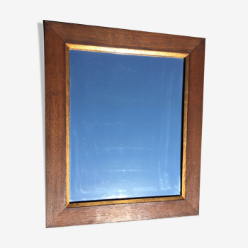Rectangular mirror gilded wood