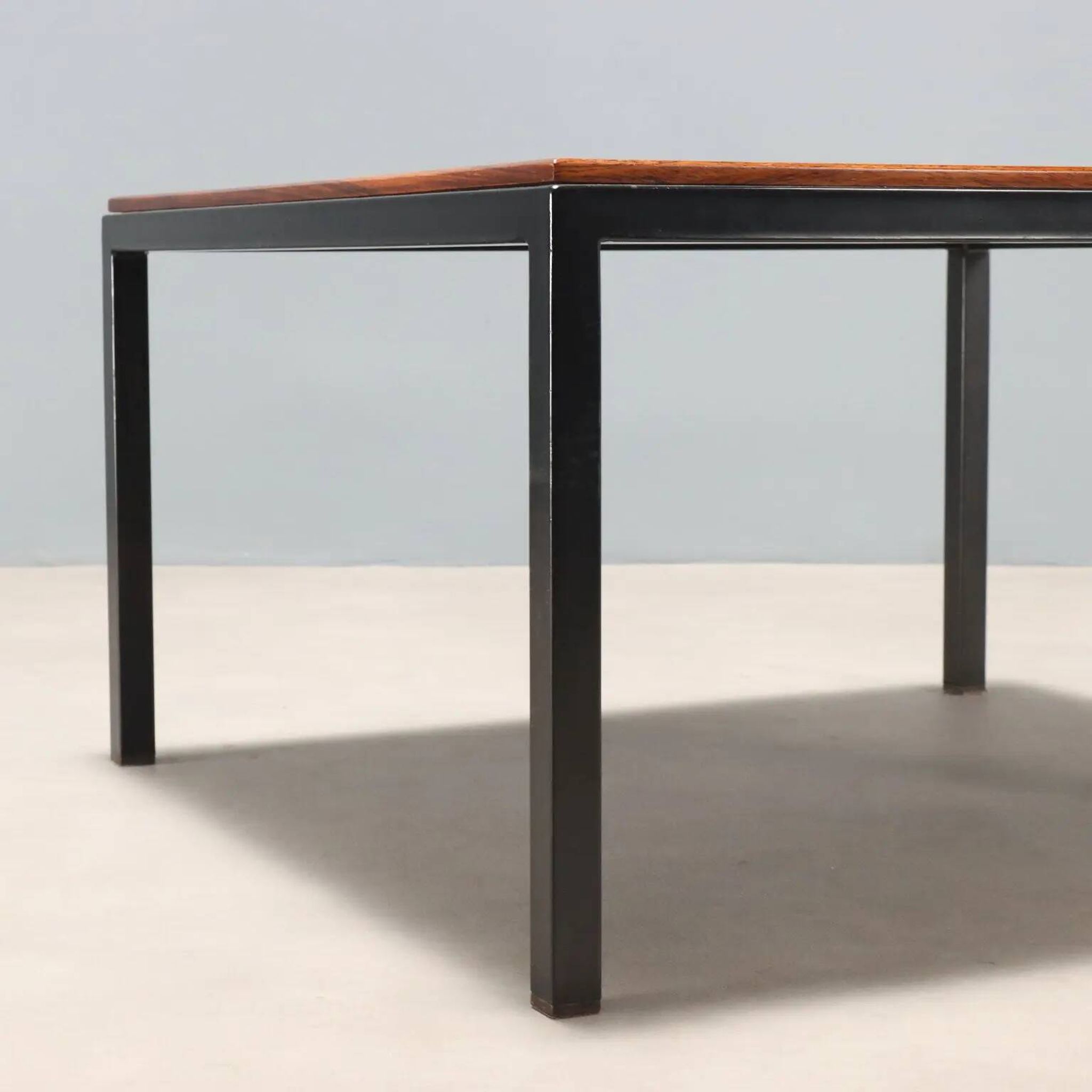 Vintage Arflex coffee table designed by Paolo Tilche in wood, Italy, 1960s.