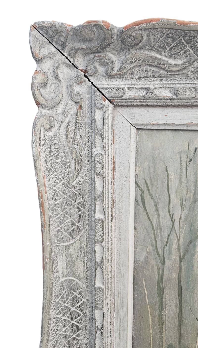 A. Greig - Oil on Isorel Panel on the Bank of a River 1951