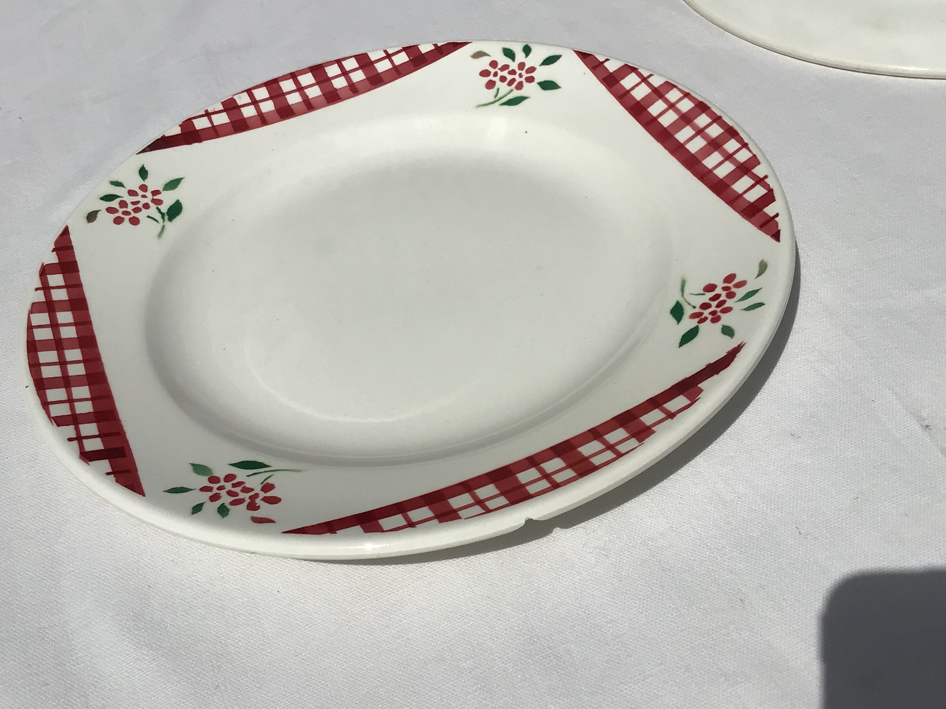 6 plates dessert digoin model niger dark red