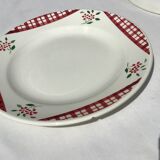 6 plates dessert digoin model niger dark red