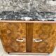 Low sideboard in black marble, Art Deco, 1930s