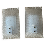 Graniglia Wall Sconces in Murano Glass attributed to Mazzega, Italy, 1980s