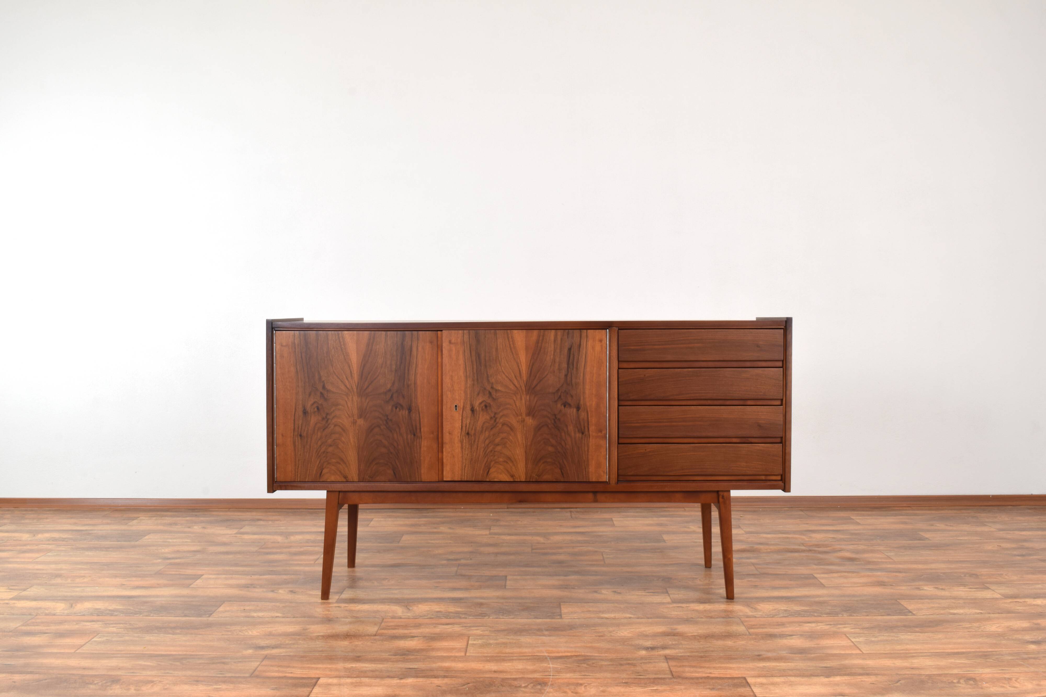 Mid-Century Walnut Sideboard by S. Albrecht, 1960s.