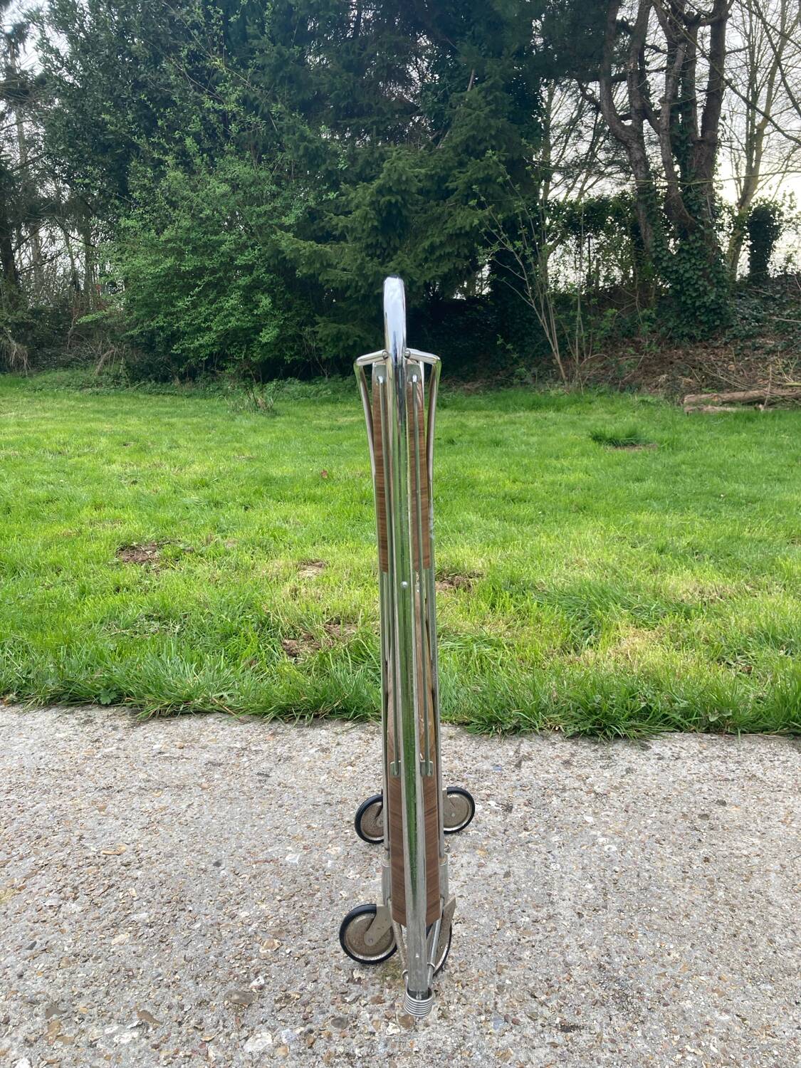 Folding Formica trolley/serving table