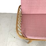 Vintage sofa ercol studio - blond and pink