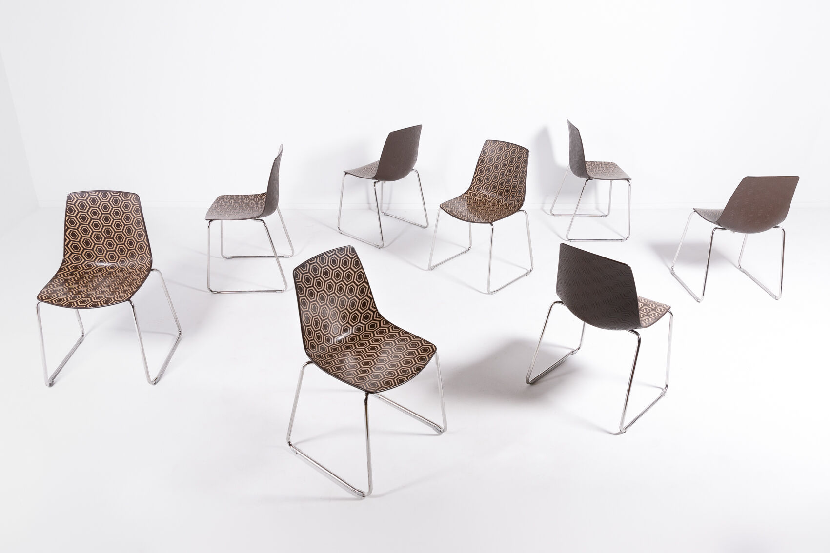Set of 8 chairs Stefano Sandona 'Alhambra' by Gaber
