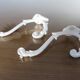 2 white cast iron pads art deco 30s 40s
