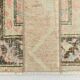2x11 Dark Green & Beige Turkish Runner Rug, 55x338Cm