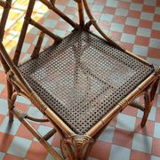 Vintage bamboo dining set in Chippendale style, Italy, year