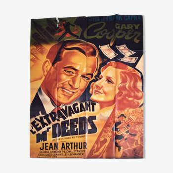 Affiche de cinéma "L'extravagant Mr. Deeds"