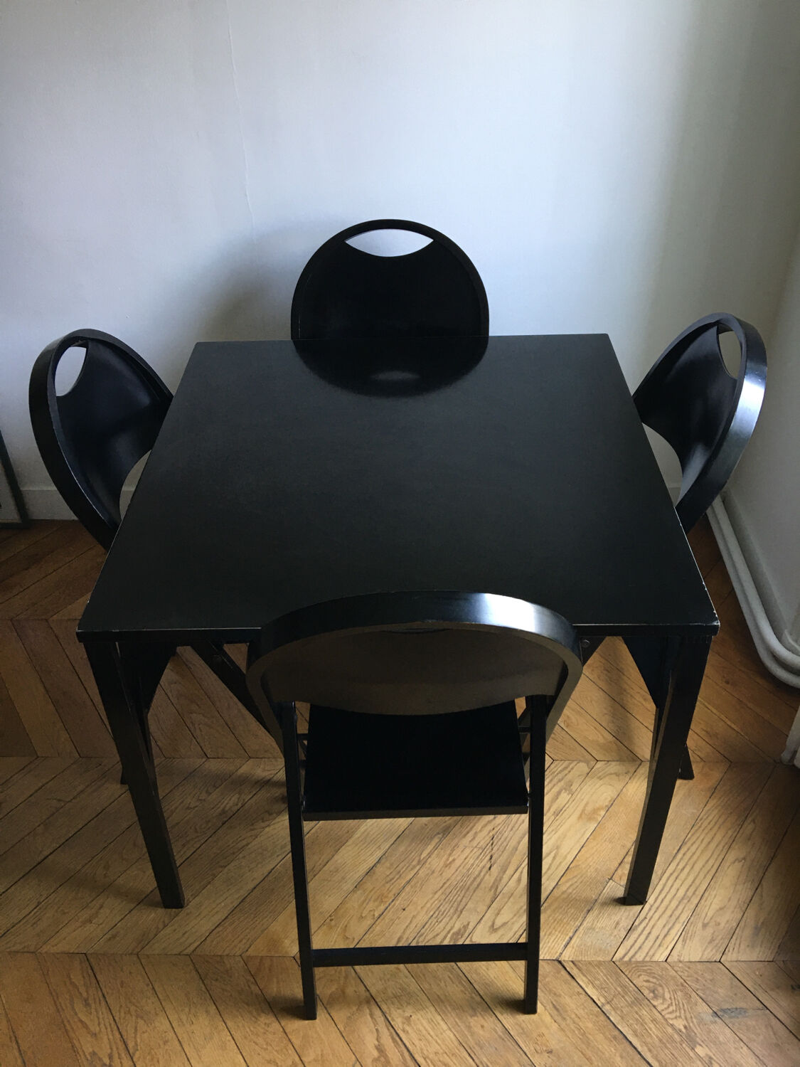 Castiglioni folding table & chairs 1965