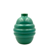 Art deco turquoise faience vase, france 1940s