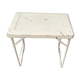 Folding iron side table