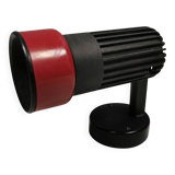 Small vintage wall lamp in hard pressed black and red plastic