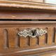 Antique Henri II style desk in solid wood - 2 drawers - 120cm