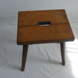 Massive wooden handle stool