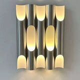 Applique vintage "Fuga XL", métal brossé, Raak Pays Bas 1970