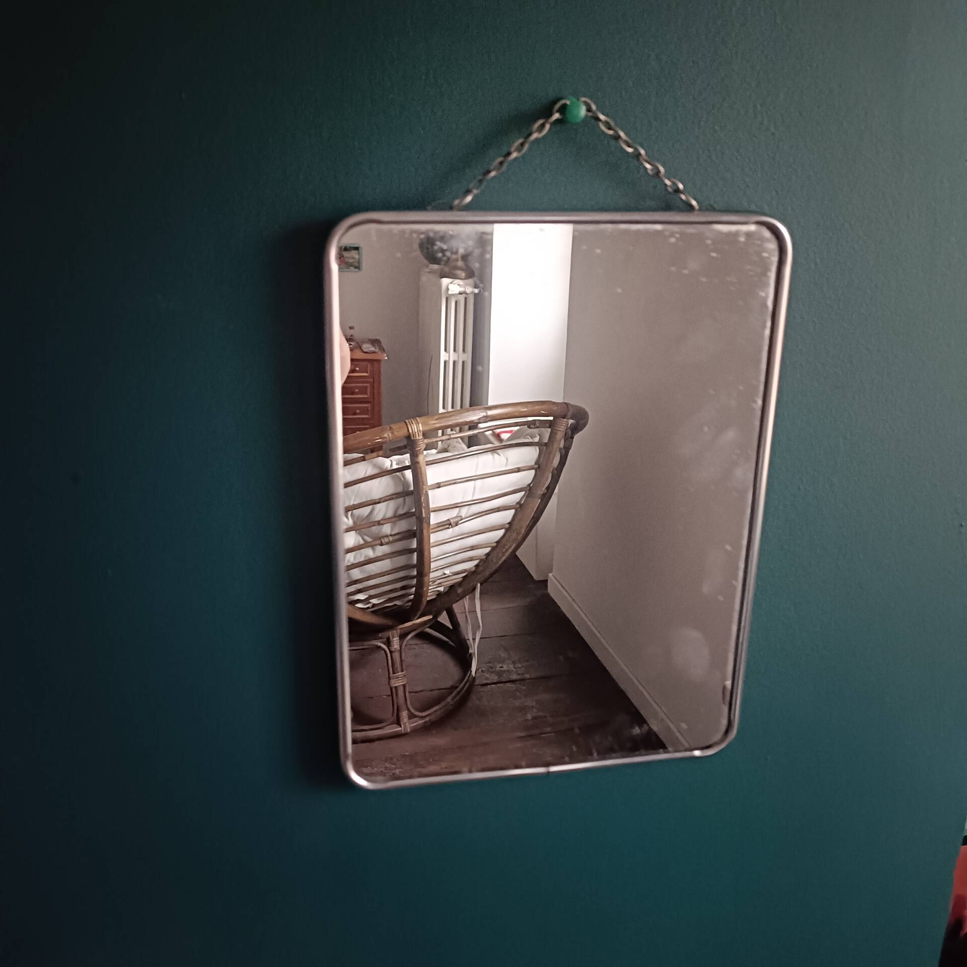 1950s barber mirror