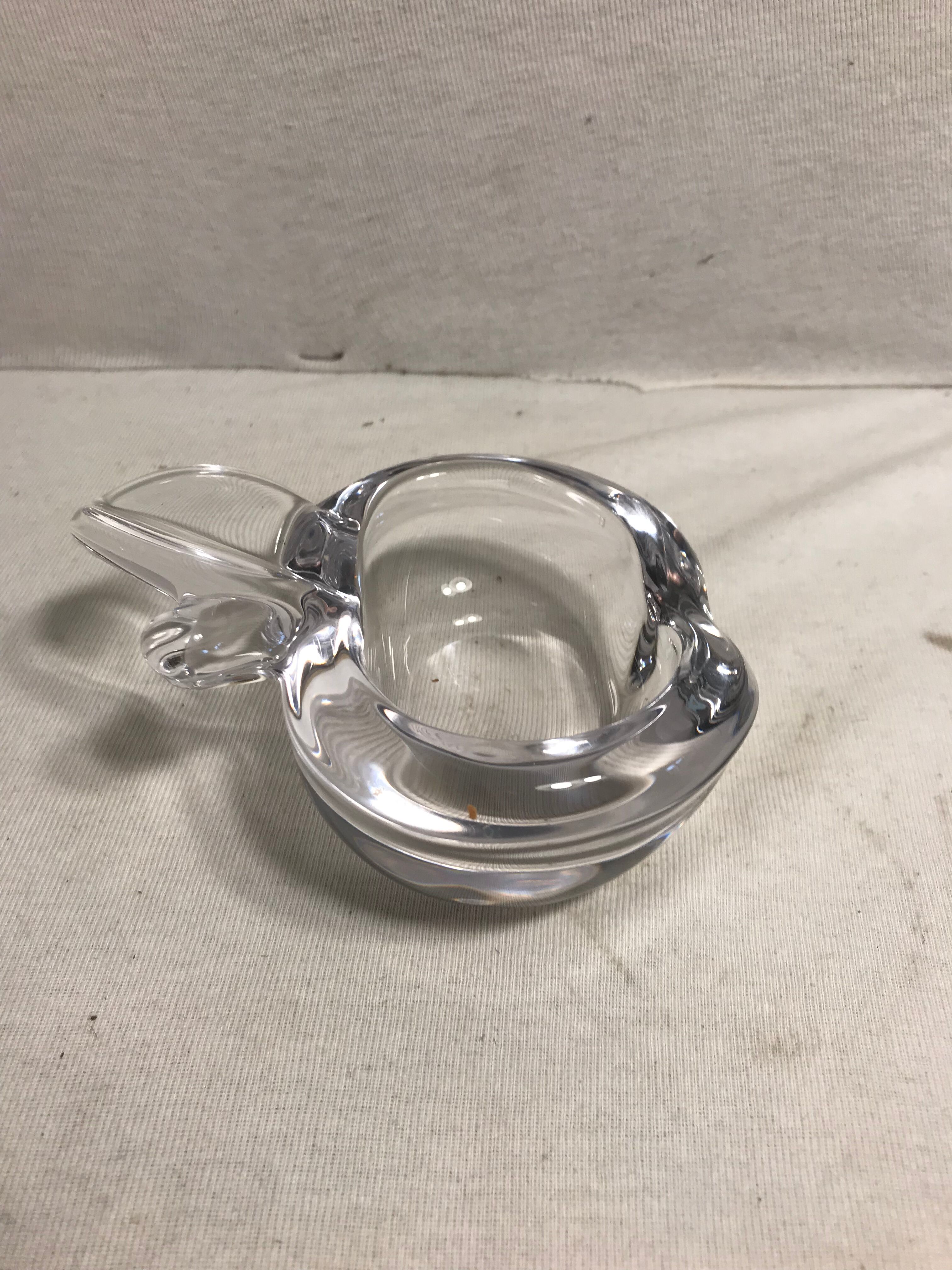 Former Crystal VANNES France form Apple Vintage ashtray