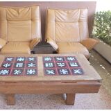 Fauteuils «Veranda» , Cuir fauve par Vico Magistretti , Édition Cassina, 19