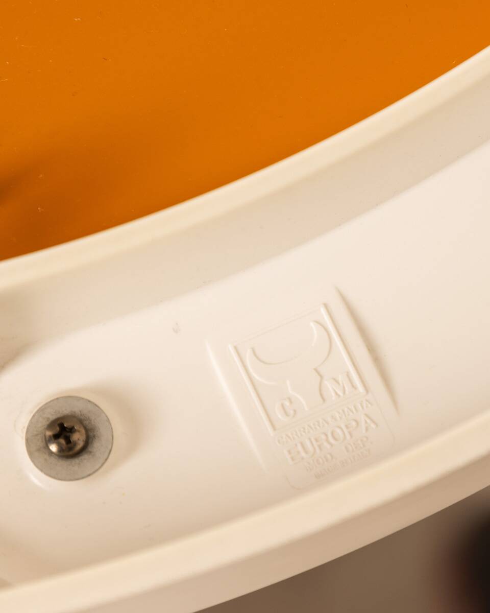 Vintage 70's wall mirror decorated carrara matta design