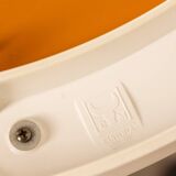 Vintage 70's wall mirror decorated carrara matta design