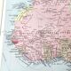 Old Africa map 43x43cm from 1950