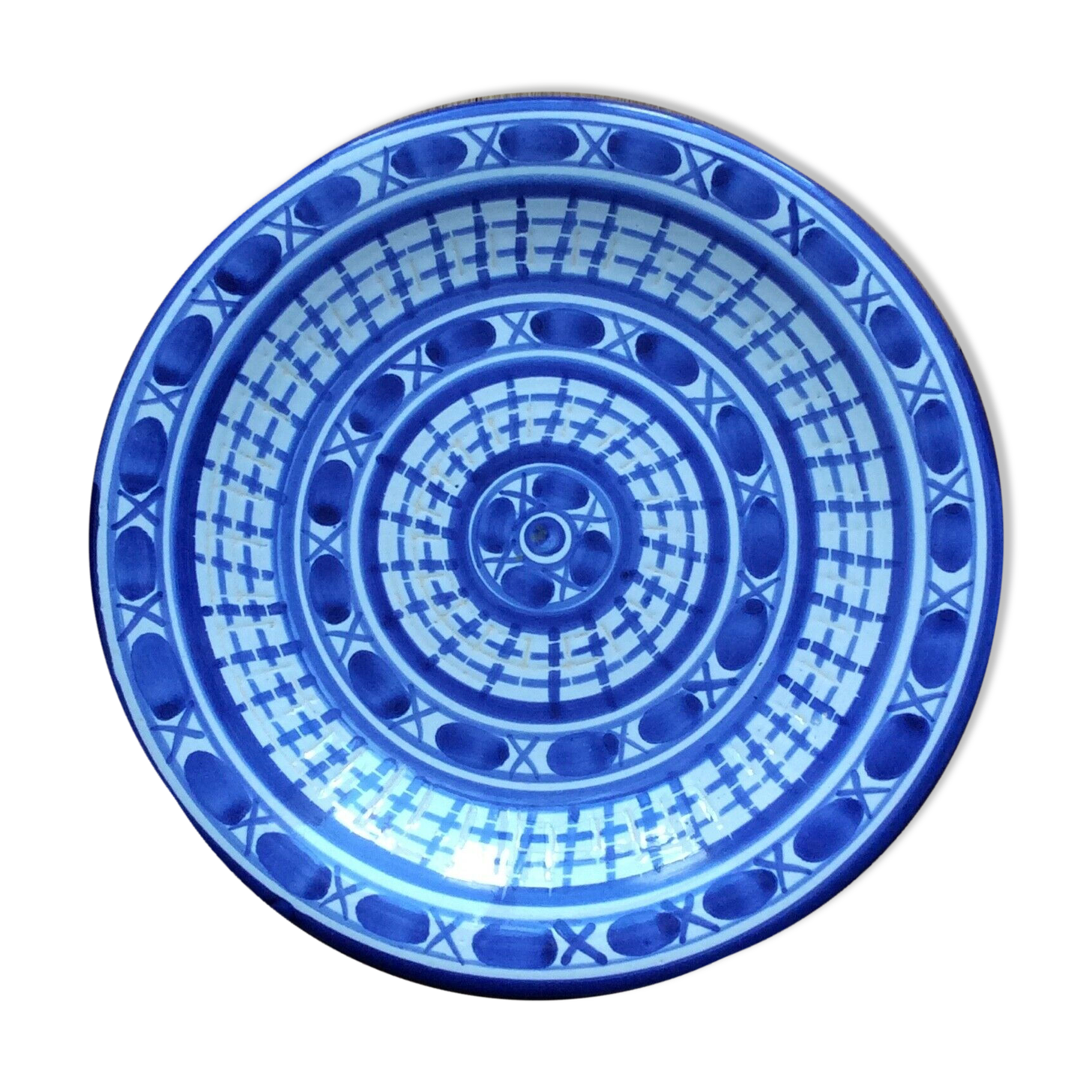 Ceramic plate robert picault vallauris vintage 50s - 24 cm