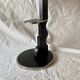 Vintage side table in glass, wood and aluminum