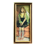 Tableau "la fillette au châle vert"