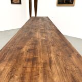 XXL farmhouse table 4 metres in solid pine - 6 legs - 1950s